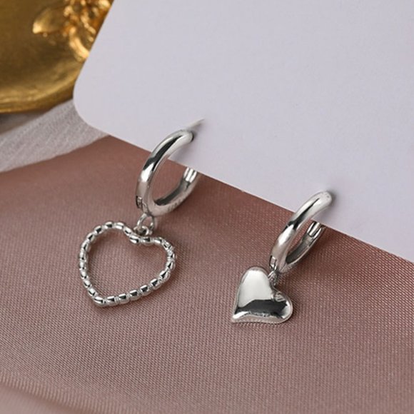 Jewelry - Heart Hoop Earrings